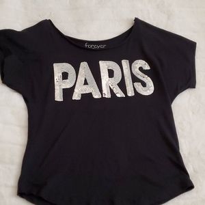 Paris black short sleeve shirt